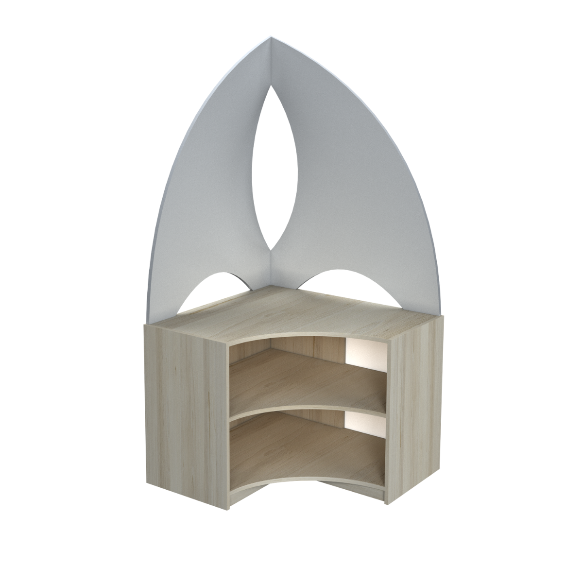 Стінка "Морські пригоди" елемент №3 (Вітрило), відкрита з полицями, АЛМАНТ, 800х800х740(1740) мм.